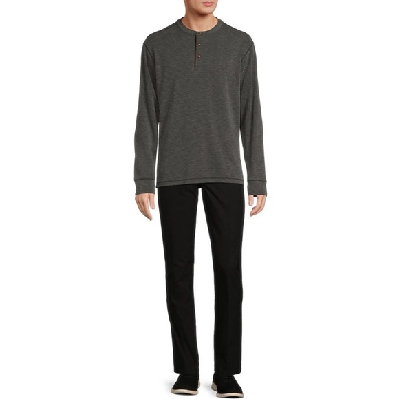 Roundtree & Yorke Big & Tall Long Sleevy Polynosic Henley Shirt, size 2XT, NWT! - Picture 1 of 10